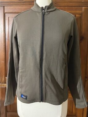 Irideon Women’s Medium Olive Green Full Zip Performance Jacket Mock Neck